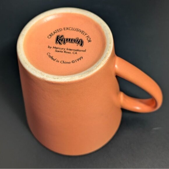Kahlua Coffee Mug 1999 Anything Goes Orange Ceramic Vintage - Picture 13 of 13